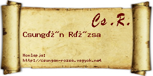 Csungán Rózsa névjegykártya